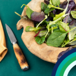 June 26 Discovery box salad leaves cutting board knife