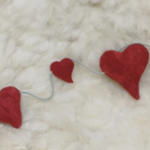 Romney Marsh Wool Heart garland