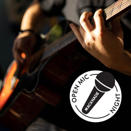 250325 Macknade open mic graphic square