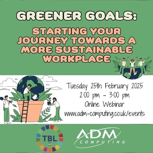 ADM Greener Goals Starting your journey towards a more sustainable workplace 500 x 500 px