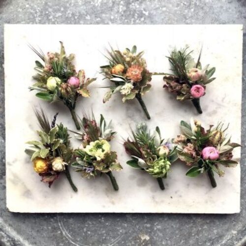 Blooming Green Wedding Flowers part 3 buttonholes