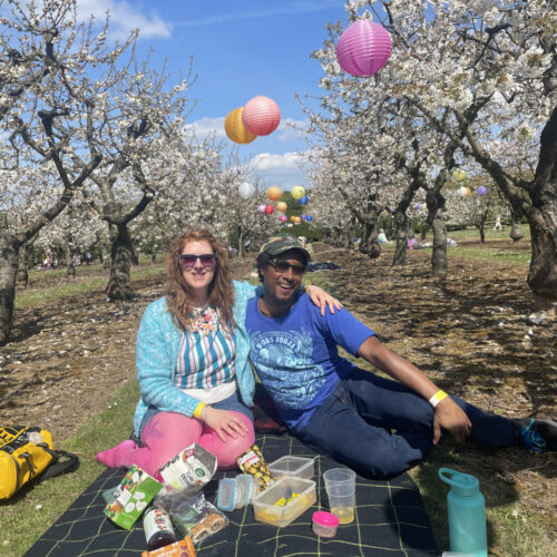 Brogdale Blossom Picnic couple