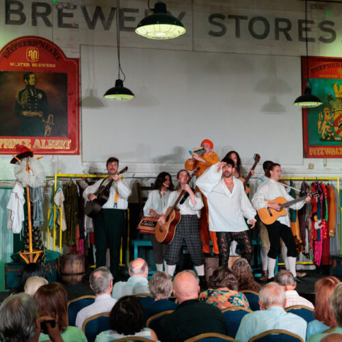 Changeling Theatre performing Twelfth Night at Shepherd Neames Old Brewery Store in 2025 Credit Martin Apps