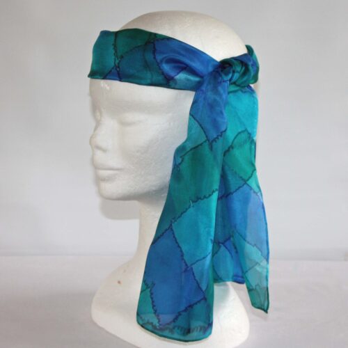 Designs on Silk Blue Green Tartan s 4615