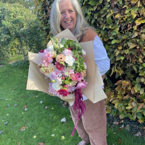 Hawlenbury Flower Farm Sally with blooms