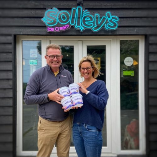Keith Katie Morrison Solleys Ice Cream unveil new branding June 2023 Large
