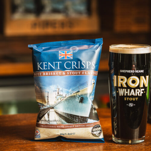 Kent Crisps has partnered with Shepherd Neame to launch Beef Brisket Stout Flavour Crisps