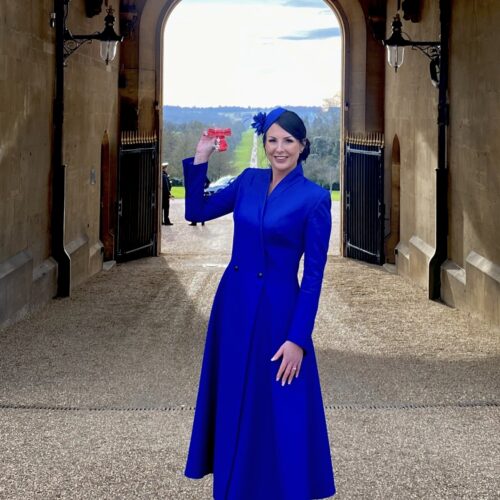 Laura Bounds MBE Investiture Windsor Castle View 1