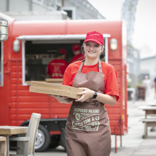 Shepherd Neame has unveiled its first pizza wagon