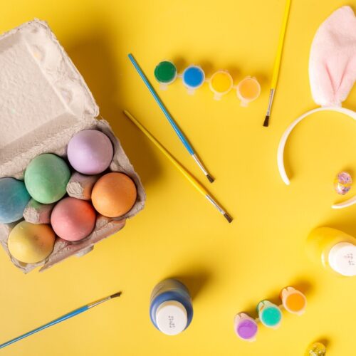Stepstone Imaging easter eggs paint brushes