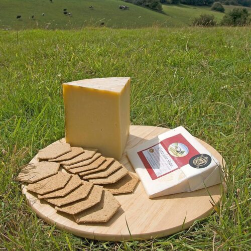 Winterdale and crackers with cows behind