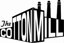 Cotton mill logo white background